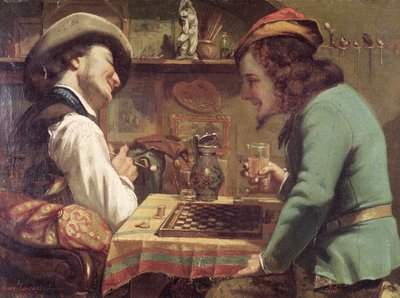 The Game of Draughts, 1844 by Gustave Courbet